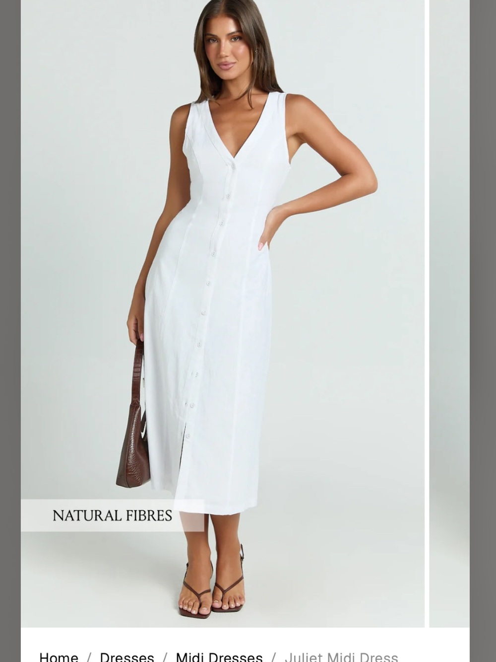 Juliet Midi Dress - White Size 12 L